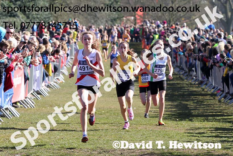 Girls under-13s Inter Counties Cross Country,  Cofton Park, Birmingham. Photo: David T. Hewitson/Sports for All Pics